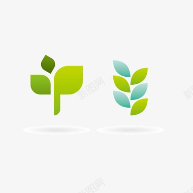 树苗LOGO环保树叶logo图标图标