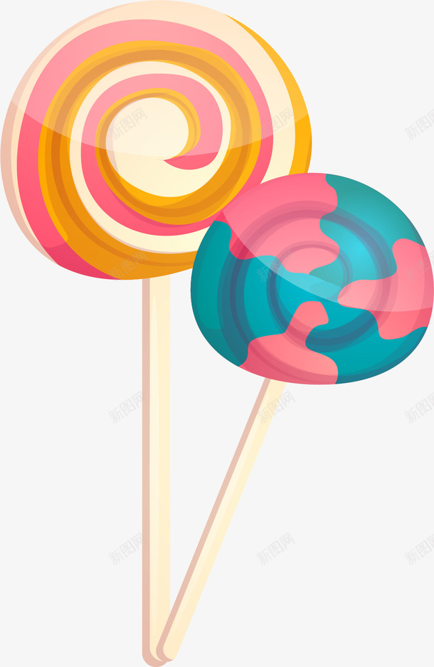 甜美糖果装饰矢量图ai免抠素材_88icon https://88icon.com 卡通有趣 扁平化 甜蜜 矢量图案 糖果 设计图 矢量图
