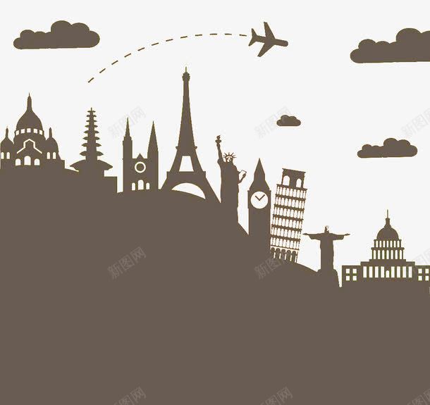 旅游旅行png免抠素材_88icon https://88icon.com 旅游 旅游旅行 旅行 欧洲游 欧美建筑 环球旅游 自由女神 著名建筑 飞机