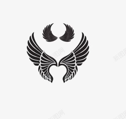 心的翅膀权力象征图标图标