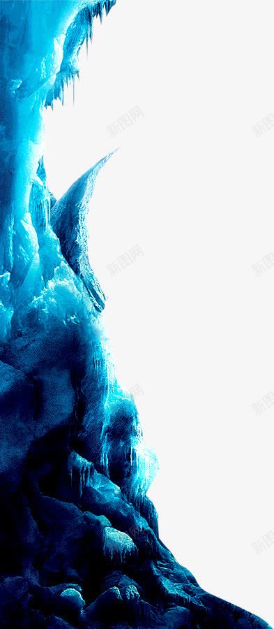 蓝色冰川png免抠素材_88icon https://88icon.com 冰川 冰雕 天气结冰 蓝色