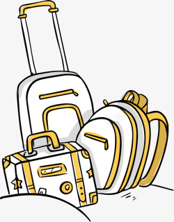 背包出行的行李箱素材