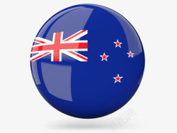 新西兰标志性圆形新西兰国旗高清图片