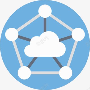 社会生态云计算图标图标