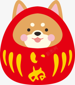 中国形象卡通手绘福娃狗狗形象矢量图高清图片