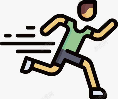马拉松奔跑奔跑人物图标图标