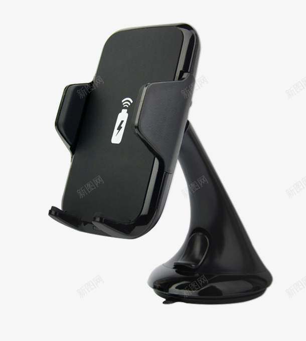黑色高端车载手机支架psd免抠素材_88icon https://88icon.com 充电 手机 打电话 方便 车载手机支架 高端 黑色