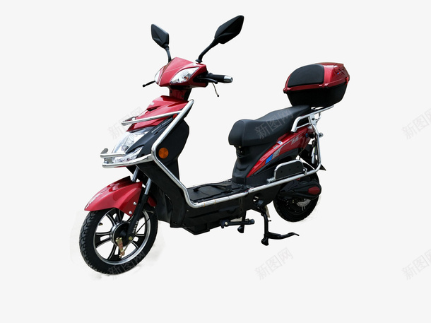 实物红色电动摩托车png免抠素材_88icon https://88icon.com 交通工具 产品实物 摄影 摩托车 电动机车 电动车 红色
