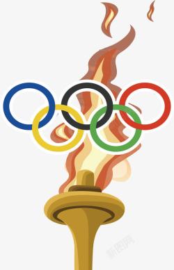 奥运会火炬奥运五环高清图片