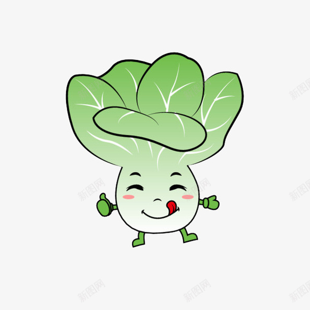 卡通大白菜舔舌头png免抠素材_88icon https://88icon.com 卡通 卡通大白菜 大白菜 小青菜 插画 白菜 美味 舔舌头 蔬菜