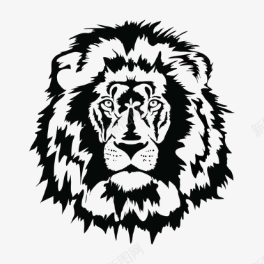 威武形象狮子剪影图标图标