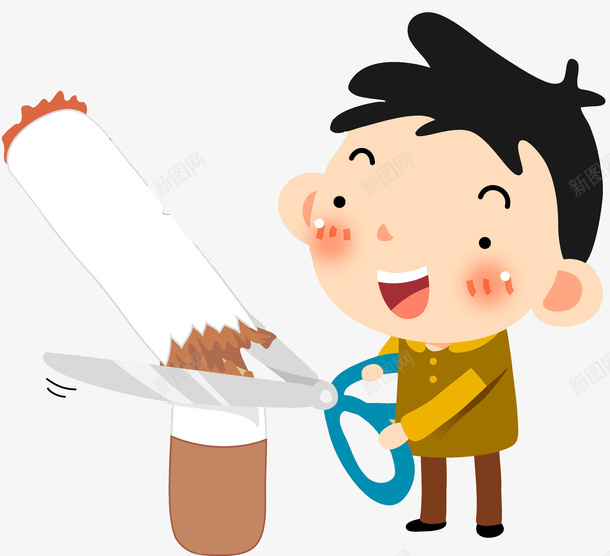 卡通拿着剪刀剪烟的男孩png免抠素材_88icon https://88icon.com nosmoking 剪刀 剪断 卡通 插图 男孩 禁止吸烟 香烟 高兴地