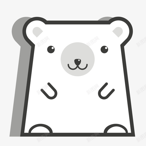 卡通可爱的北极熊贴纸矢量图ai免抠素材_88icon https://88icon.com 动物园 动物设计 北极熊 卡通 贴纸设计 矢量图