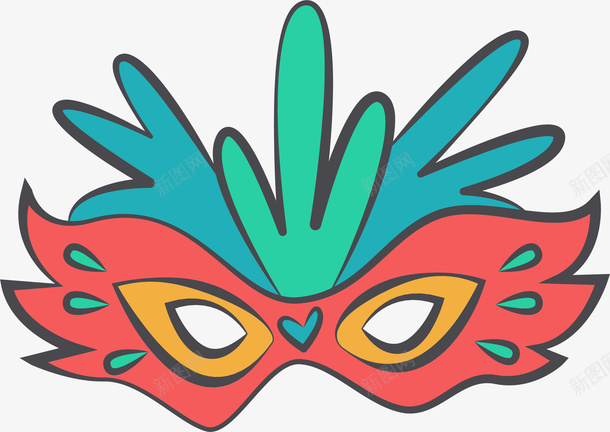 巴西狂欢节派对面具png免抠素材_88icon https://88icon.com 卡通手绘 巴西狂欢节 彩色 派对 矢量图案 舞会面具 装饰