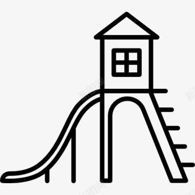 儿童游乐场滑梯儿童滑梯图标图标