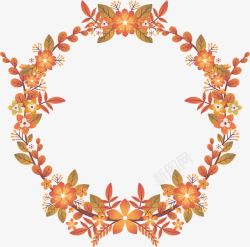 枫叶边框美丽的秋天花藤标题框高清图片