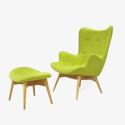绿色舒适懒人凳素材