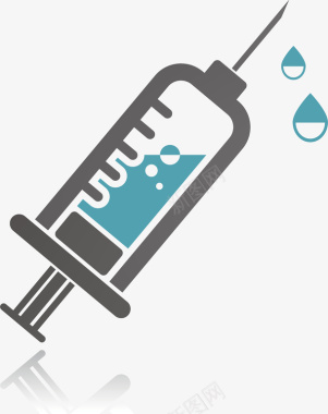 疫苗插画打针药水卡通图标矢量图图标