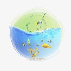 海洋水球素材