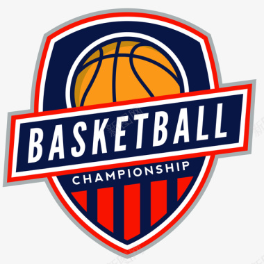 体育篮球团队盾形logo矢量图图标图标