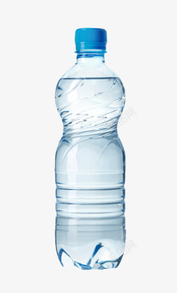 凹陷透明解渴蓝色螺纹塑料瓶饮用水实高清图片