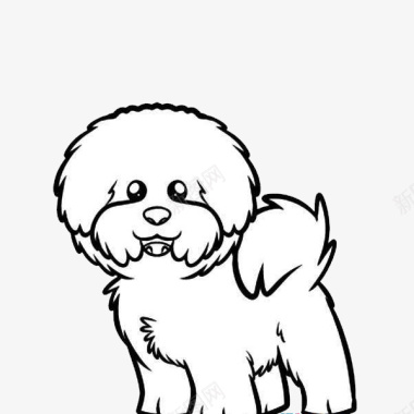 手绘卡通羊可爱的泰迪狗图标图标