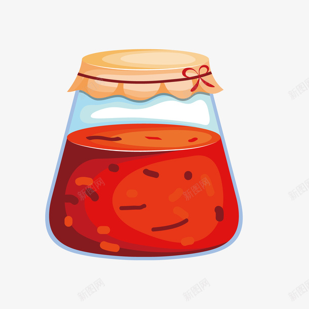 卡通辣椒酱png免抠素材_88icon https://88icon.com 密封瓶 手绘 玻璃瓶 红色 背景装饰 调料 辣椒酱