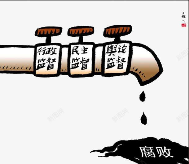 行政监督png免抠素材_88icon https://88icon.com 卡通 反腐败 政府插图 漫画