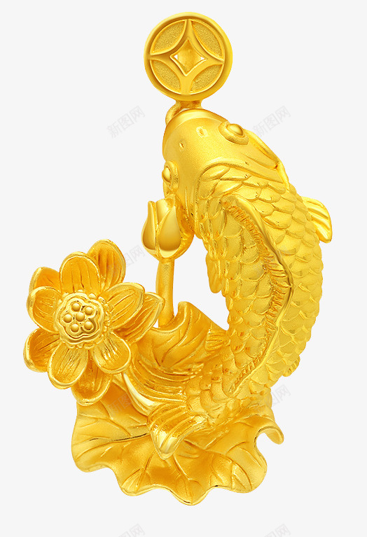 伊饰缘莲花金鲤鱼吊坠png免抠素材_88icon https://88icon.com 伊饰缘 吊坠 莲花 连年有余 金鲤鱼 铜钱币 黄金吊坠