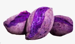 饱腹紫薯粉烤好的紫薯高清图片