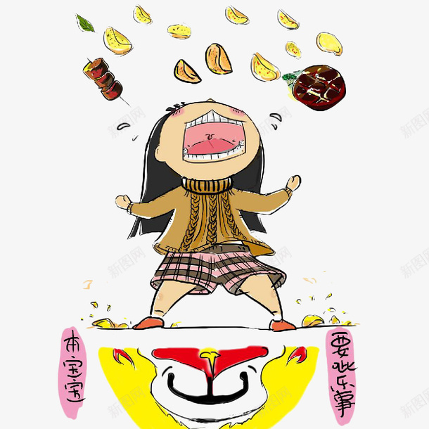 手绘吃货女孩吃薯片png免抠素材_88icon https://88icon.com 吃薯片 吃货 大胃王 女孩 手绘 插画 满天飞 漫画 薯片