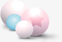 粉色圆球粉色圆球星星中秋高清图片