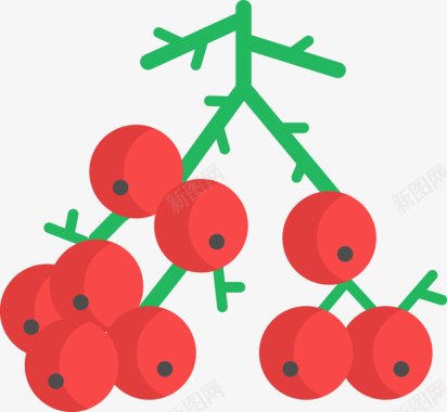 果子蔓越莓图标矢量图图标