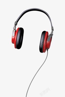 红色耳麦创意音乐耳机高清图片