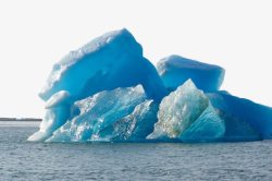 蓝色冰山浮冰素材