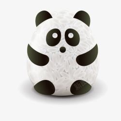 米饭大熊猫手绘图素材