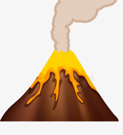 火山喷发矢量图素材