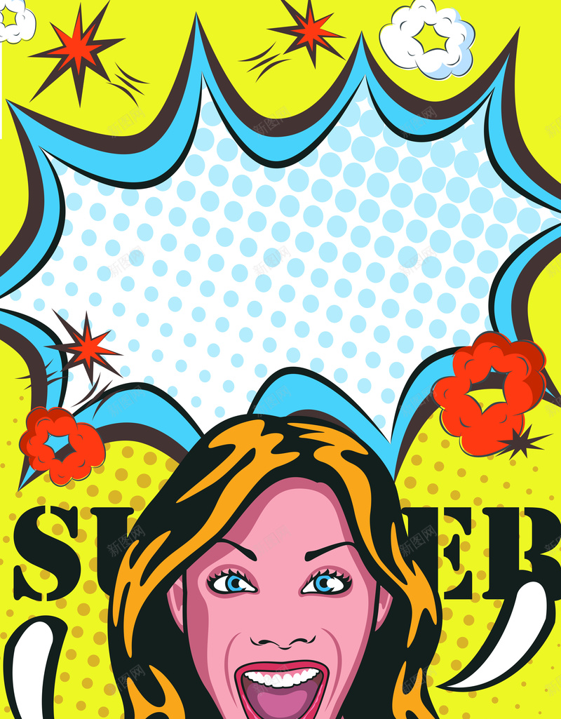 手绘波普夏日暑期钜惠促销海报jpg设计背景_88icon https://88icon.com 低价风暴 夏日促销 手绘 打折 暑期钜惠 服装促销 欧美风 波普 波普风 海报 背景 超市促销