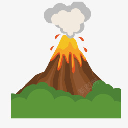 创意火山喷发活火山火山爆发灾害矢量图高清图片