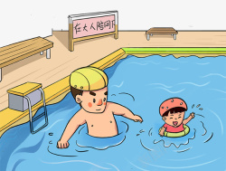安全教育漫画中小学安全教育日谨防溺水安全教高清图片