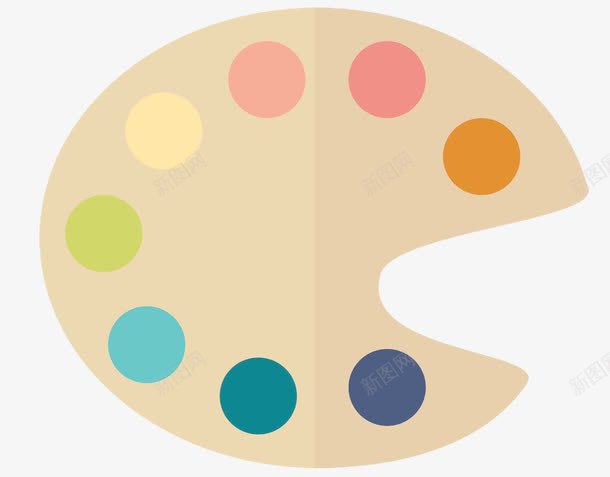 色彩调色盘png免抠素材_88icon https://88icon.com 工具 彩色 彩色颜料 水粉笔 水粉颜料 画具 绘画 艺术 调色盘