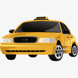 出租车插画交通工具出租车插画矢量图高清图片