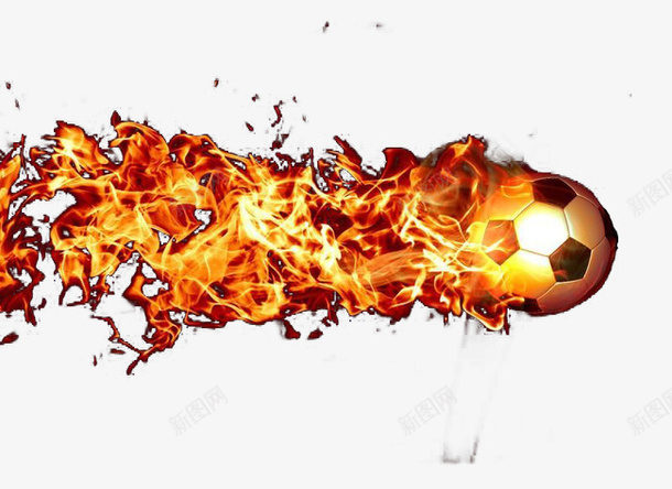 足球火png免抠素材_88icon https://88icon.com 悬空的足球 橙黄色 火焰