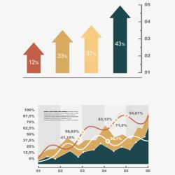 艺术数据统计图形素材