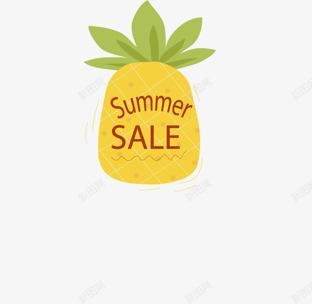 夏季促销黄色菠萝png免抠素材_88icon https://88icon.com sale summer 一个菠萝 夏天水果 夏季促销 黄色菠萝