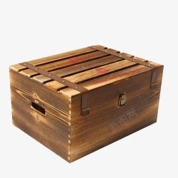 葡萄礼盒旧木色红酒木箱高清图片