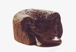 爆浆鸡排流淌的熔岩巧克力高清图片