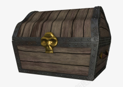 实木盒子金属锁的木箱高清图片