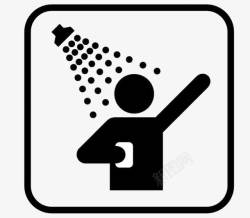 淋浴头淋浴标志图标高清图片