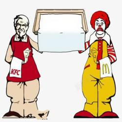 卡通漫画肯德基和麦当劳素材
